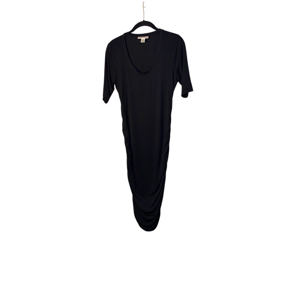 Motherhood maternity ruched side form fitting dress size small